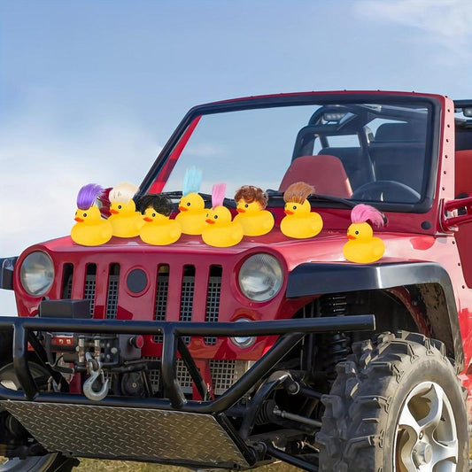 30Pcs Wig Rubber Duck Bath Toys Cute and Funny , Toys for Shower ,Birthday ,Summer Pool, Holiday, Cruise Ducks , Party Ducks 