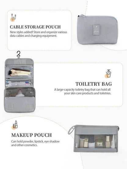 Portable Travel Storage Bag Set, Travel Organizer, Zipper Storage Bag, Suitcase Packing Slogan Graphic Travel Storage Bag, Perfect for Luggage and Suitcase Packing