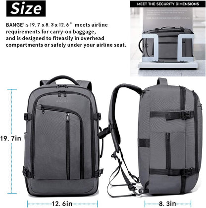 Mens Business Backpack, Fits for 17.3 Inch Notebook, Convertible Weekend Backpack Briefcase