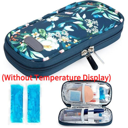 Insulin Cooler Travel Case with Temperature Display, Refrigerated Cooler Travel Case Diabetic Travel Case