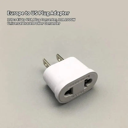 Travel Plug Adapter European Converter Flame Retardant US Standard Travel Conversion Plug for Applicable to Dry Places