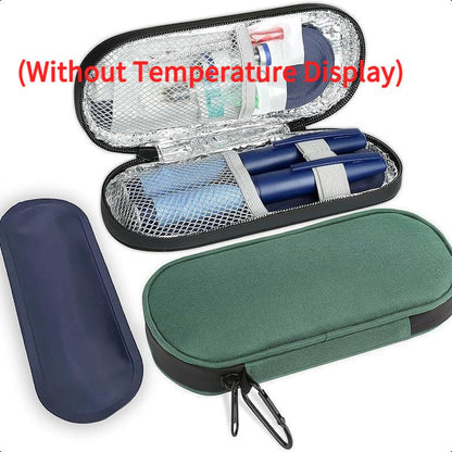 Insulin Cooler Travel Case with Temperature Display, Refrigerated Cooler Travel Case Diabetic Travel Case