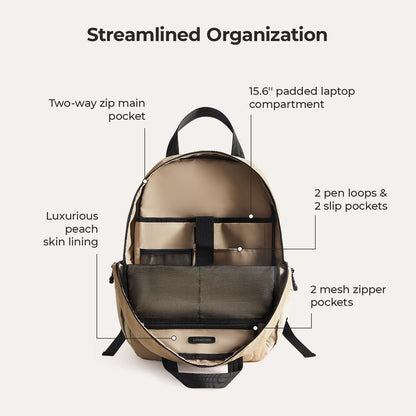 BAGSMART Travel Backpack, TSA Personal Item Backpack with 15.6 Inch Laptop Compartment, Weekender Suitcase for Travel