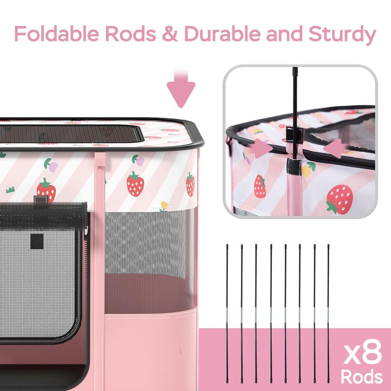 Portable Pet Cat Playpen,Cat Cages Indoor Collapsible Dog Crates Tent Kennel Playpen for Dogs Cat and Rabbit Indoor & Outdoor