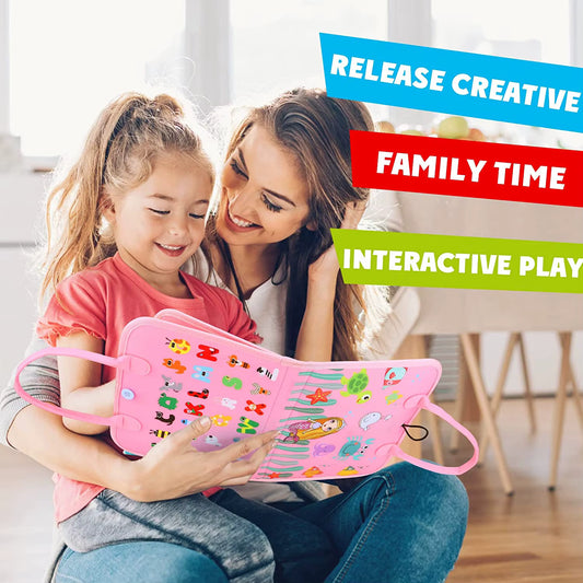 Montessori Busy Board for Toddlers Sensory Toy Preschool Learning Educational Travel Activities for Toddlers Fine Motor Skills