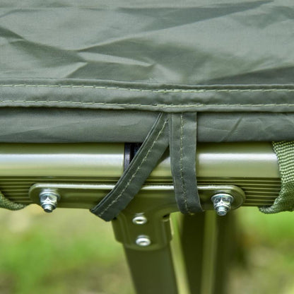 Outsunny  Foldable Camping Cot with Tent, Bedspread, Thick Air Mattress, Elevated Camping Bed for Outdoor Hiking, Picnic, Travel
