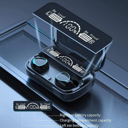 TWS M10 Wireless Bluetooth Headphones LED Display 3500Mah Charging Box 9D Stereo InEar Sports Waterproof Bluetooth 5.1 Headset