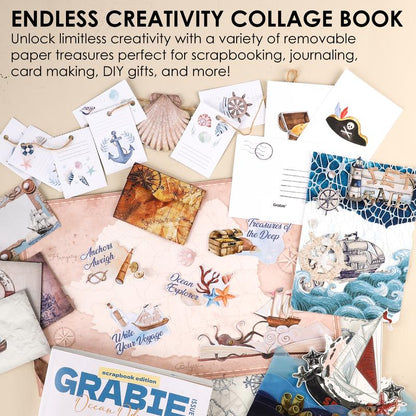Grabie 200   Pages Ocean Odyssey Collage Activity Book