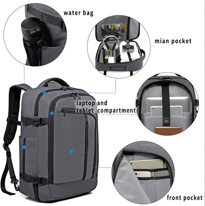 Mens Business Backpack, Fits for 17.3 Inch Notebook, Convertible Weekend Backpack Briefcase