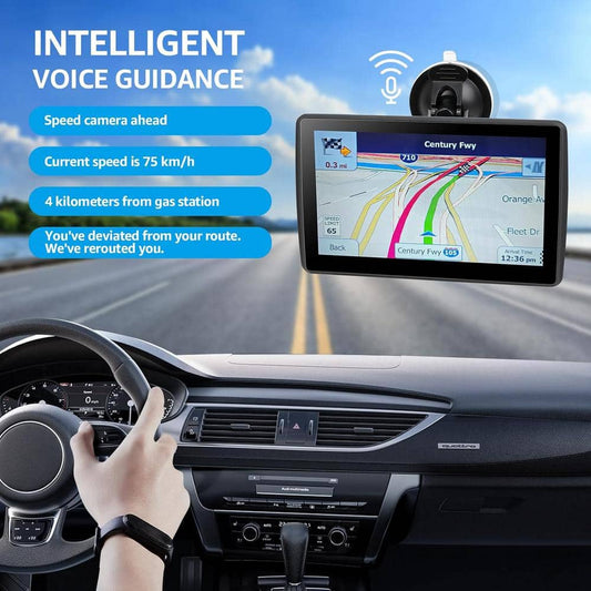 GPS Navigator for Car Truck RV with Latest Map 7 In. Touch Screen Support Voice Turn Direction/Speed & Red Light Warning